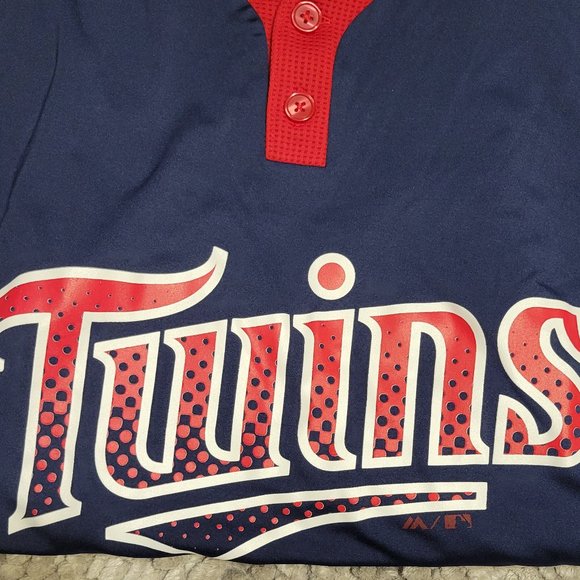 MAJESTIC MENS MINNESOTA TWINS COOLBASE JERSEY-SIZE LARGE - Picture 6 of 12
